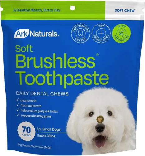 Vista 12 de Ark Naturals Pasta Dental sin Cepillo, Masticables Dentales para Perros de Razas Extra Grandes, Refresca el Aliento, Textura Única Ayuda a Reducir