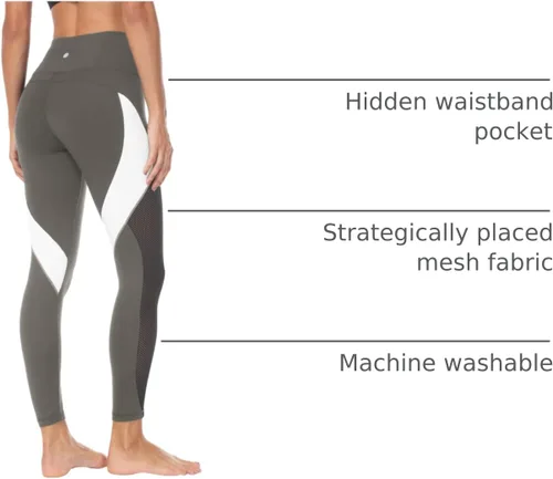 Vista 27 de Malla Queenieke 8030 de yoga, para correr, leggings con color combinado, para mujer