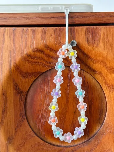 Vista 47 de Drawwind Correa con cuentas para teléfono con pulsera universal, cordón para teléfono celular lindo, pulsera de muñeca con cuentas, cadena de hilo