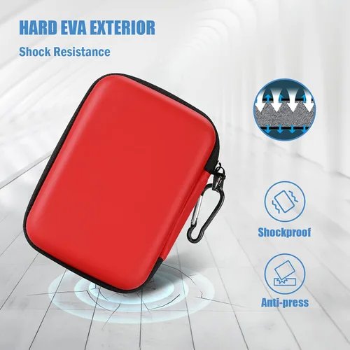 Vista 7 de ProCase Funda de disco duro de 2.5 pulgadas para Elements WD My Passport Canvio Basics Seagate Backup Plus Slim Expansion 1TB 2TB 3TB 4TB, estuche