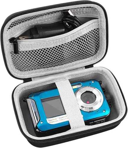 Vista 8 de GWCASE Funda rígida para cámara subacuática YISENCE 4K, color verde