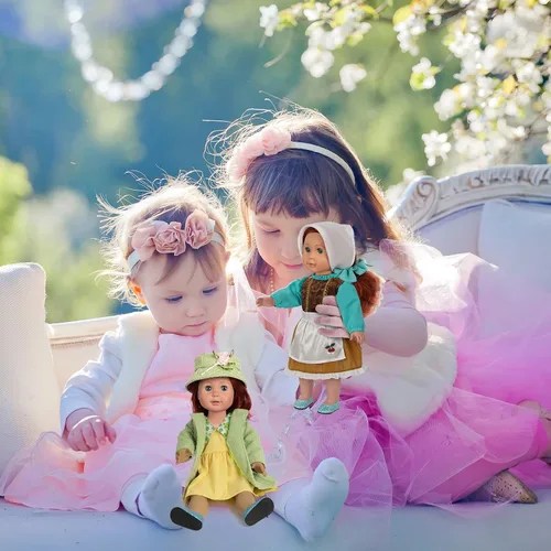 Vista 7 de WONDOLL - Ropa y accesorios para muñecas americanas de 18 pulgadas, juego de 6 vestidos de princesa 6 Sets American Doll Clothes Outfits Dresses