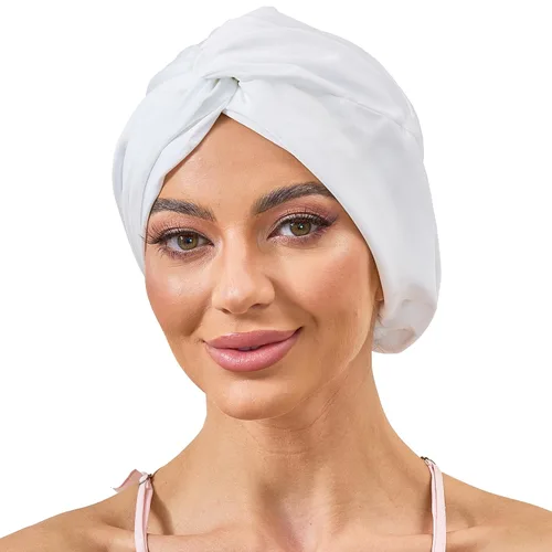 Vista 73 de Gorro de satén de seda ajustable para envolver el cabello para dormir, gorro de dormir de doble capa, turbante nocturno para cabello largo y rizado