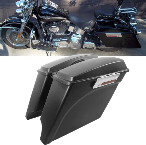 Vista 2 de Alforjas alargadas de 5 pulgadas TCMT para Harley Touring Street Electra Glide 1993-2013