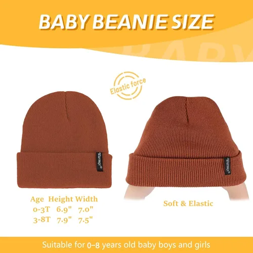 Vista 3 de Century Star Gorro de invierno para bebé, gorro de invierno para niños y niñas