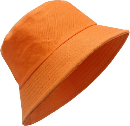 Vista 27 de PFFY Bucket Hat for Women Men Cotton Summer Sun Beach Fishing Cap Negro puro