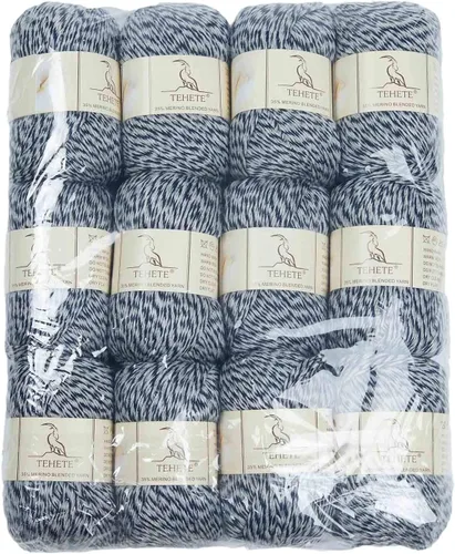 Vista 17 de Ovillo de lana de merino para tejer (3 capas) suave y ligero de 150g para ganchillo (Beige)