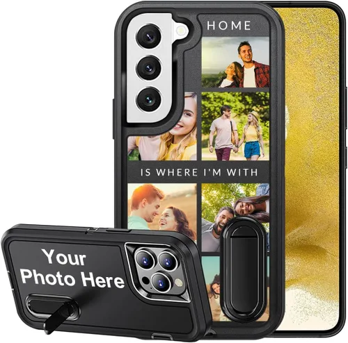 Vista 9 de Funda de teléfono personalizada para Samsung Galaxy S22 5G, funda con soporte incorporado/función atril, cubierta de protección resistente a