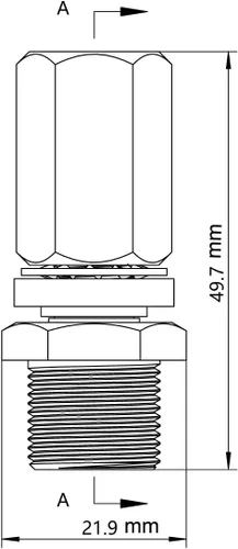 Vista 8 de 3/8-24 Roscado Antena Stud SO-239 Adaptador Latón cromado para Antenas de radio CB y Jamón