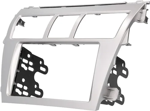 Vista 7 de Doble DIN coche estéreo Fascia Dash Kit para Toyota Belta Sedan Navigation (plata)