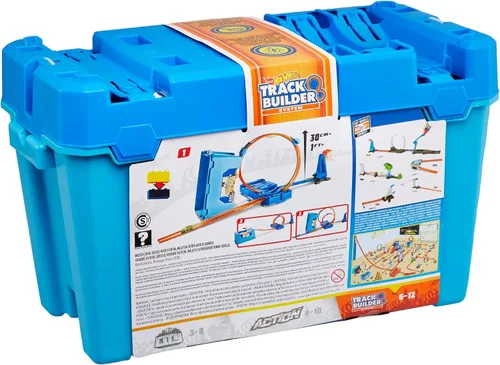 Vista 9 de Conjunto de Pista de Vehículos de Juguete Hot Wheels, Caja de Juego de Pista de Construcción de Multi Bucle & Vehículo a Escala 1:64, 10 pies