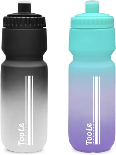 Vista 10 de Botella de agua para bicicleta, botella de agua exprimible para ciclismo, a prueba de fugas, sin BPA, con escala de capacidad con tapa superior
