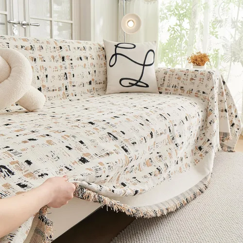Vista 15 de ROOMLIFE Manta de sofá estilo azteca boho para sillones de 2/3 cojines, fundas de sofá lavables y antideslizantes aptas para mascotas, protector