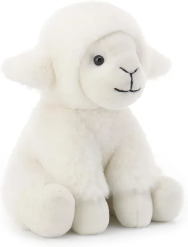 Vista 2 de Apricot Lamb Peluche de cordero crema para niños, juguetes de peluche suaves y lindos para bebés niñas y niños, 7 pulgadas
