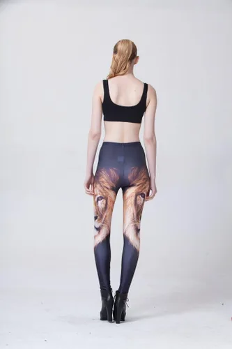 Vista 5 de Sister Amy Leggings elásticos de tobillo con estampado de animales digitales para mujer