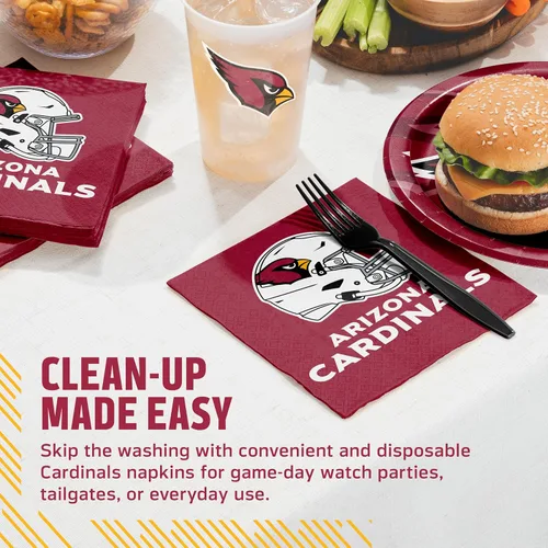 Vista 6 de Kit de vajilla Arizona Cardinals, 49 unidades, con licencia