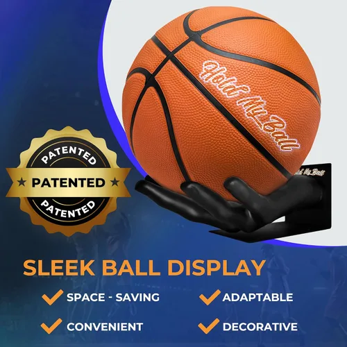 Vista 4 de Soporte y soporte grande para pelotas - Estante de almacenamiento deportivo versátil para baloncesto, fútbol, voleibol - Decoración y organizador