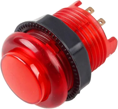 Vista 3 de EG STARTS 5 luces LED de arcade de 1.57 pulgadas, interruptor integrado, botones iluminados de 5 V para juegos de máquinas de arcade, kit