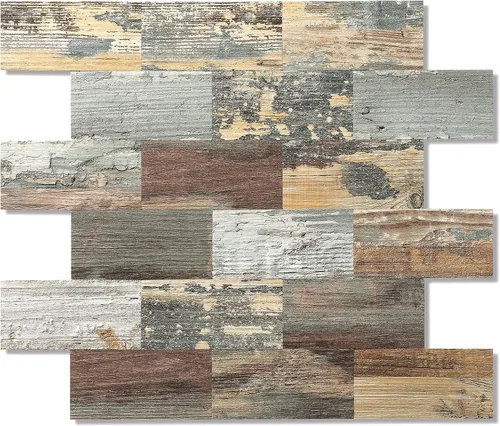Vista 38 de 1 paquete de azulejo autoadhesivo para salpicadero de 12"x12" de PVC para pared, azulejo autoadhesivo para salpicadero de cocina, azulejo de baño