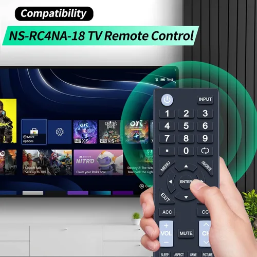 Vista 2 de NS-RC4NA-18 - Mando a distancia de TV Insignia reemplazado para NS-32D311NA17 NS-32D311MX17 NS-40D420NA18 NS-49D420NA18 NS-55D420NA18 NS-40D420MX18