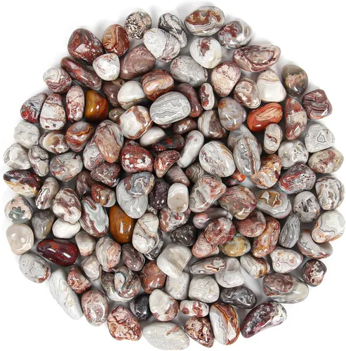 Vista 39 de Chips de cristal de amazonita natural triturado de 1.1 libras, chips de cristales curativos a granel, piedras preciosas de cristal triturado