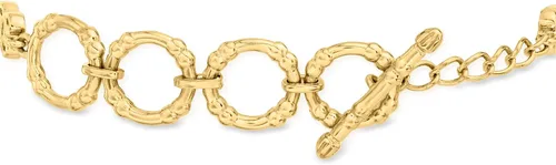 Vista 3 de Ross-Simons Pulsera de palanca de rubí de 35.00 qt. t. en oro de 18 quilates sobre esterlina. 7.5 pulgadas, Gema, Rubí