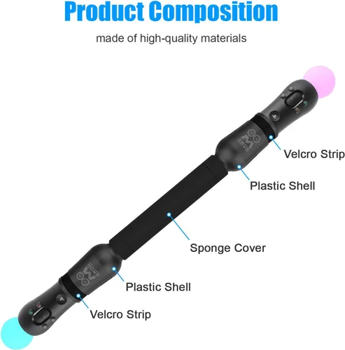 Vista 2 de AMVR Versión Pro Soporte de extensión de mango largo para controladores PlayStation VR que juegan juegos de sable Beat