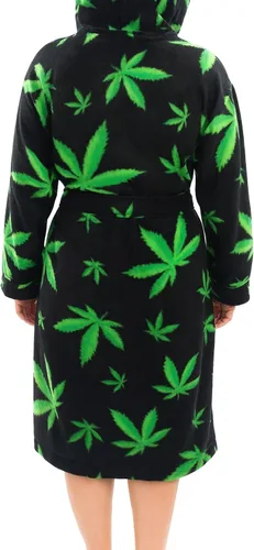 Vista 2 de Forever Lazy Bata de forro polar con capucha para mujeres y hombres, bata de baño de felpa coral de 3/4 de longitud Mary Jane