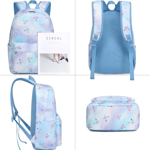 Vista 3 de Meisohua Mochila para niñas y escuelas primarias, mochila escolar para niños, bolsas escolares ligeras para niñas y niños