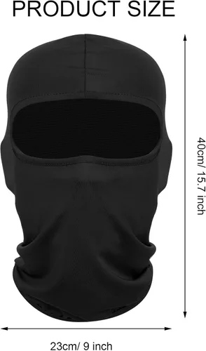 Vista 2 de Máscara de esquí de 8 piezas, máscara de cara completa, protección UV, pasamontañas de seda de hielo de verano, polaina para el cuello, para mujeres