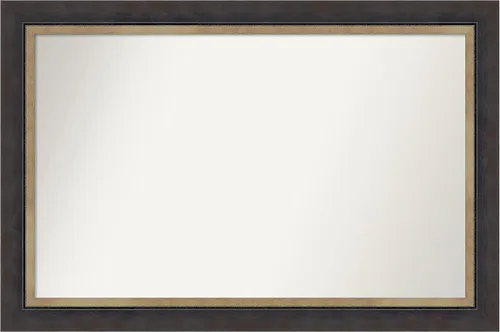 Vista 416 de Amanti Art Espejo personalizado, espejo de baño negro Astor, espejo de pared o espejo de tocador de baño sobre el fregadero (25 x 25 pulgadas)