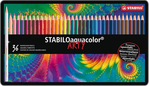 Vista 2 de STABILO Stabloaquacolor Aquarellable - Lata de 36 colores surtidos