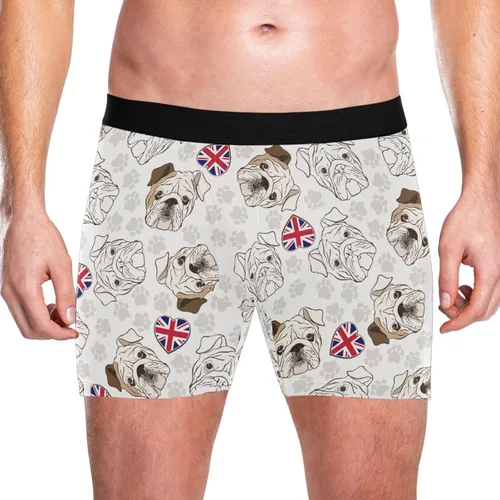 Vista 2 de JHKKU Men's Boxer Briefs Soft Comfort Breathable 4 Inch Inseam Underwear with Fly
