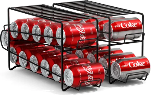 Vista 14 de Sorbus Soda - Dispensador y organizador de bebidas para 12 latas estándar de 12 onzas, compatible con refrigerador (1 paquete, negro)