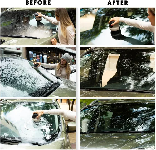 Vista 6 de ZONETECH Rascador de hielo eléctrico para parabrisas de automóvil, rascador de nieve eléctrico para ventana, herramientas de eliminación de hielo