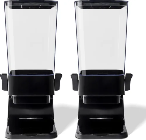 Vista 12 de Dispensador de cereales para encimera, 1 paquete, dispensador de alimentos secos, organizador de aperitivos, recipientes delgados de almacenamiento