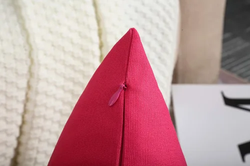Vista 4 de TangDepot - Funda de almohada hecha a mano 100% lona de algodón, Algodón, Rojo sandía