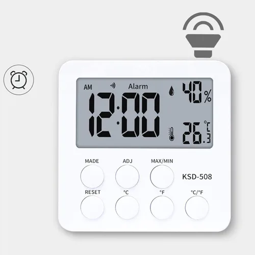 Vista 9 de Termómetros de habitación para interiores Termómetro higrómetro digital LCD, termómetro de temperatura ambiente, monitor de temperatura ambiente
