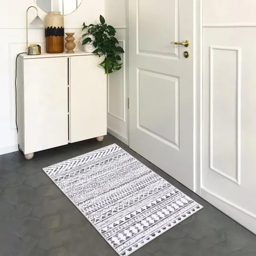 Vista 11 de GlowSol Alfombra de pasillo de 2 x 6 pies, moderna geométrica, suave, lavable, antideslizante, para interiores, cocina, sala de estar, dormitorio