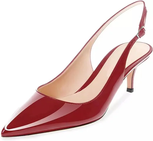 Vista 3 de Axellion Sandalias para mujer, tacón de gatito, zapatos puntiagudos, sandalias sin cordones para vestir