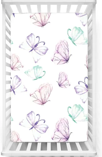 Vista 8 de Sábanas bajeras ajustables para cuna pequeña con temática azteca, sábana portátil para cuna para niño o niña, 24 x 38 pulgadas, color blanco y negro