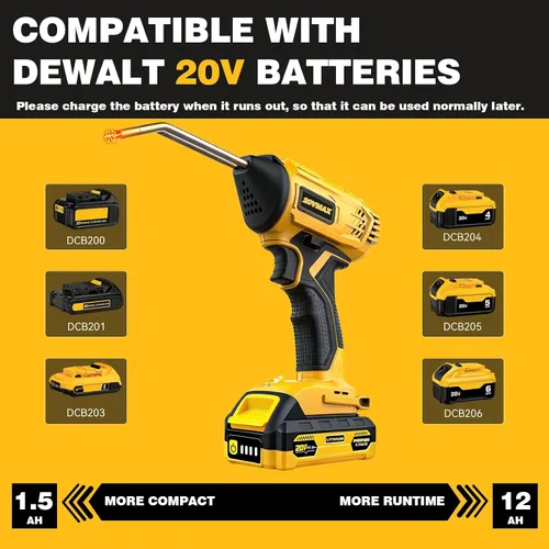 Vista 2 de Soldador de plástico inalámbrico para Dewalt 20V Max alimentado por batería, kit de soldadura de plástico con 400 grapadoras en caliente, pistola