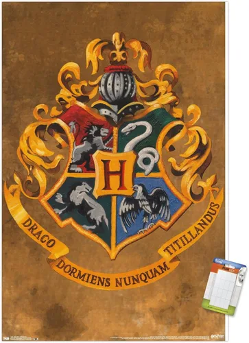 Vista 12 de Trends International Wizarding World: Harry Potter-Hogwarts, póster de pared con cresta de 14.725 x 22.375 pulgadas, versión enmarcada de madera