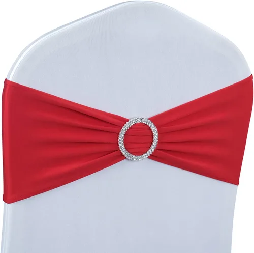 Vista 16 de Babenest Fajas de elastano con lazos para silla, 30 piezas, banda elástica premium para cubrir sillas con hebilla deslizante, lazos elásticos Champán