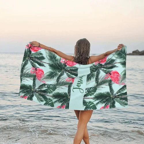 Vista 19 de Toalla de playa personalizada para niños y adultos, toallas de playa sin arena con nombre, toalla de playa personalizada de secado rápido, súper
