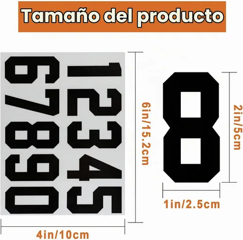 Vista 2 de 100 calcomanías reflectantes para números de buzón, autoadhesivas, reflectantes en letras mayúsculas, calcomanías de vinilo para buzón para Negro