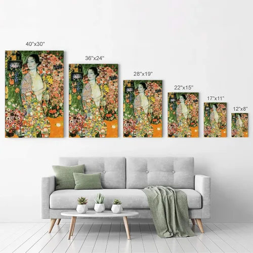 Vista 7 de Smile Art Design The Dancer by Gustav Klimt - Lienzo decorativo para pared, pintura famosa, reproducción de arte fino, pinturas al óleo, arte