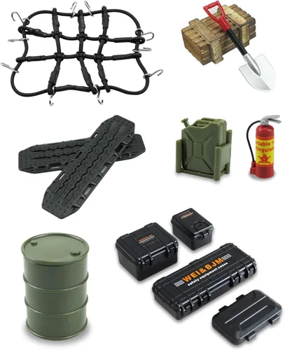Vista 13 de 1/24 1/18 RC Crawler Accesorios para 1/18 TRX4M 1/24 Axial SCX24 (12 piezas naranja)