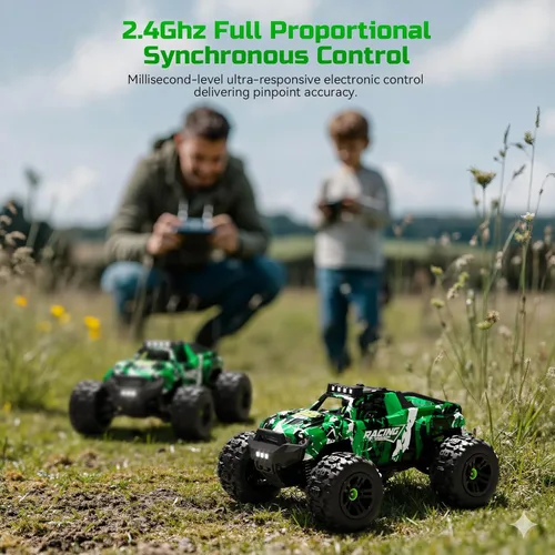 Vista 5 de 36KMH 1:18 Coche de Control Remoto RC Coches Camión para Adultos Niños de 8 a 12 años, Vehículo Eléctrico Todo Terreno 4X4 de Alta Velocidad