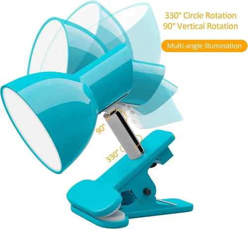 Vista 4 de Juego de 2 colores de luz LED con clip 1 azul y 1 Whtie